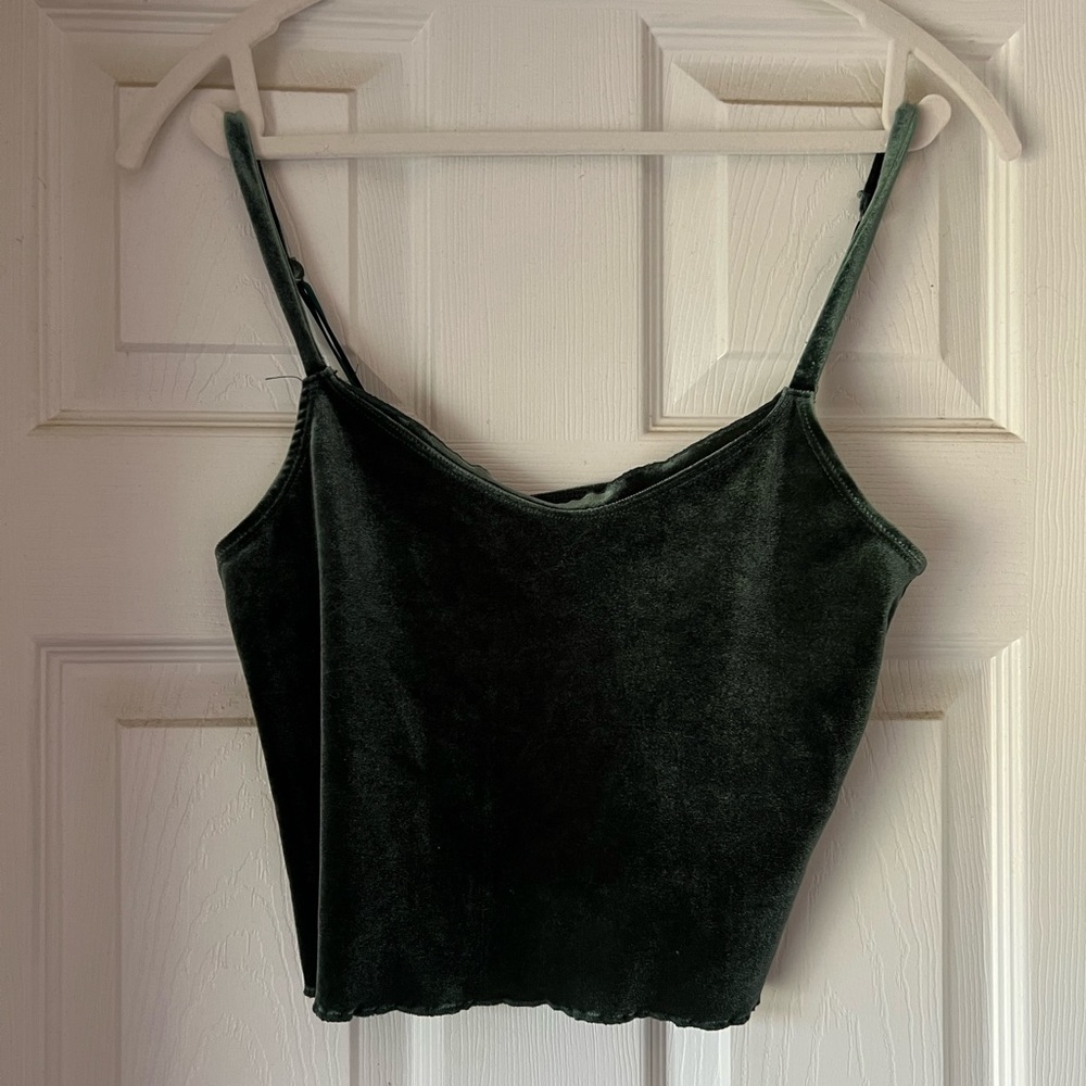 Abercrombie & Fitch Velvet Green Tank Top